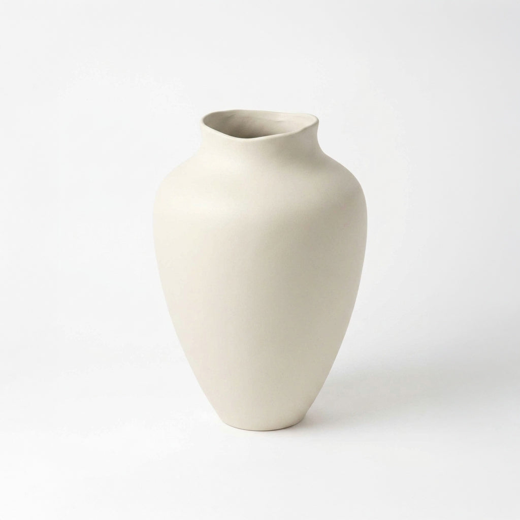 Handmade off-white vase